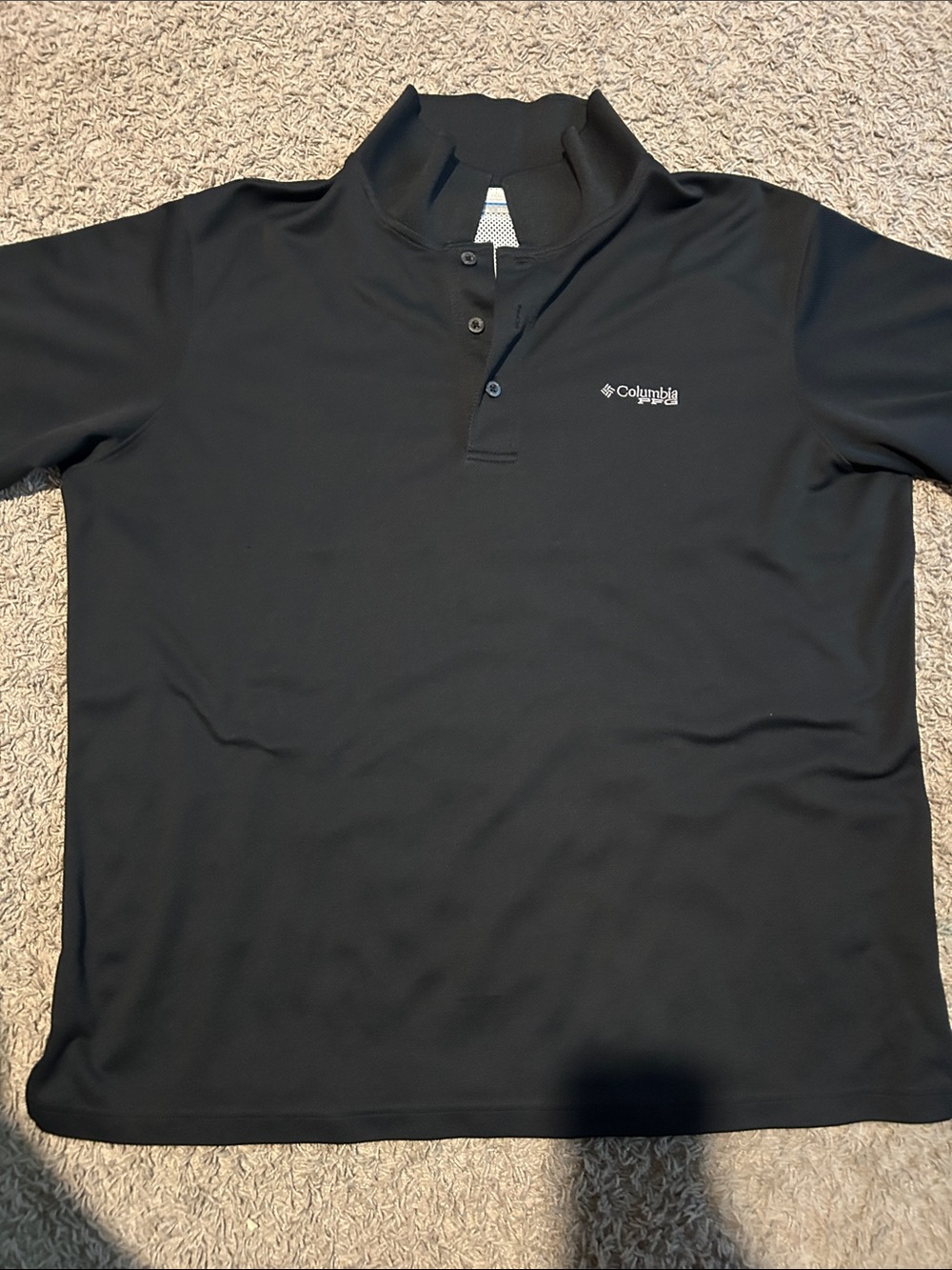 Columbia Men's Black Quarter-Button Performance Polo